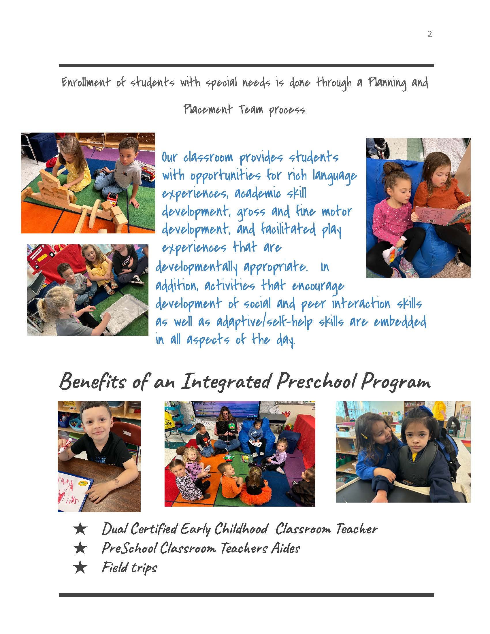 Integrated Prek At Village School! Page 2